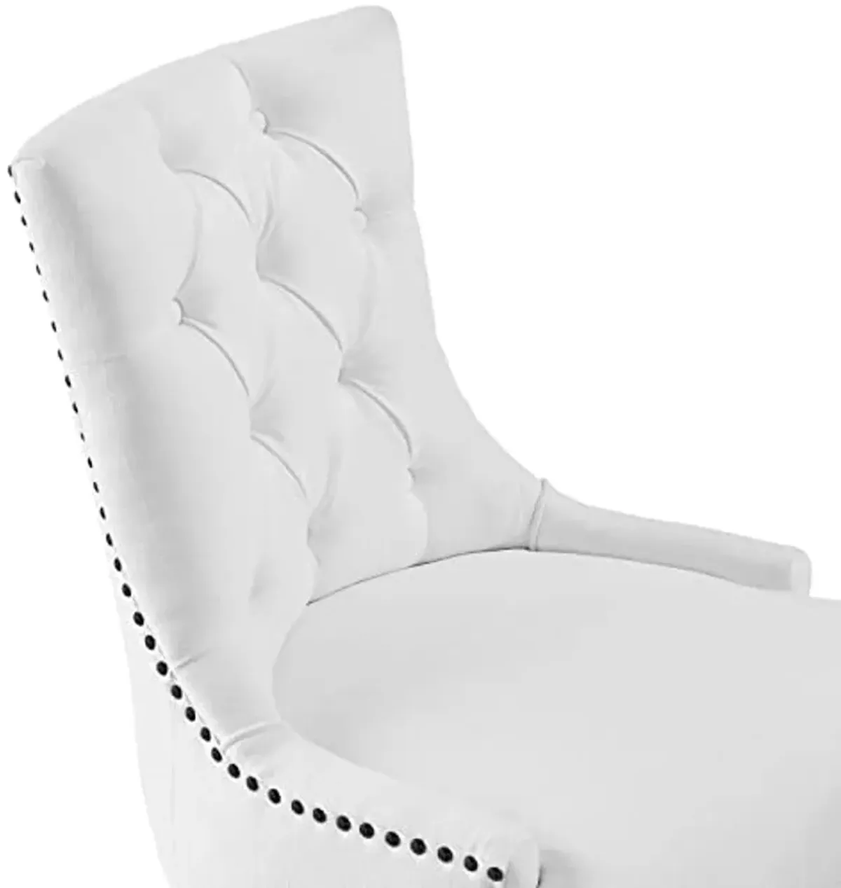 Modway Regent Tufted Fabric Swivel Office Chair, Black White