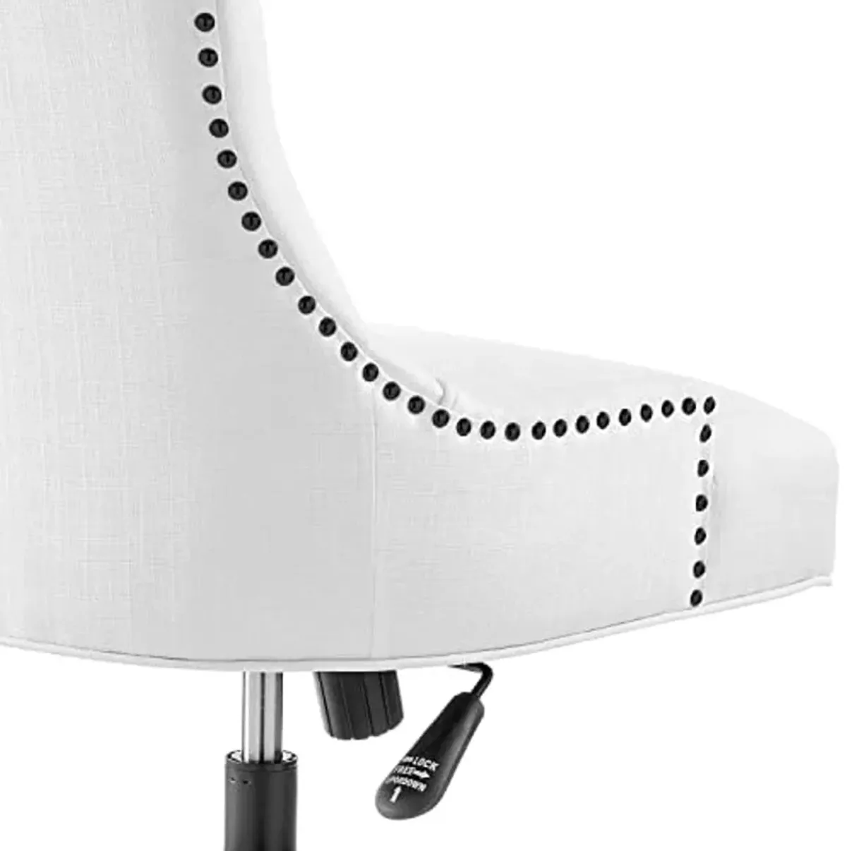 Modway Regent Tufted Fabric Swivel Office Chair, Black White