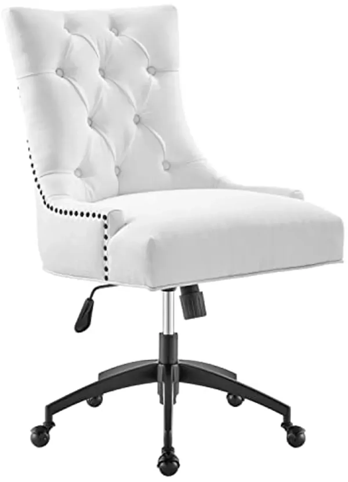 Modway Regent Tufted Fabric Swivel Office Chair, Black White