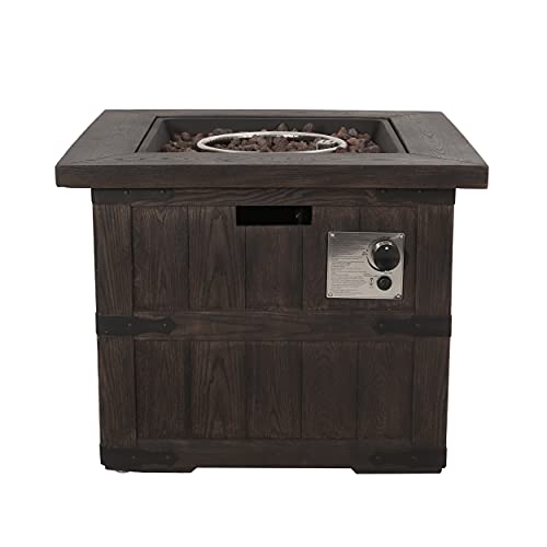 Christopher Knight Home Finethy Fire Pit, Brown Wood