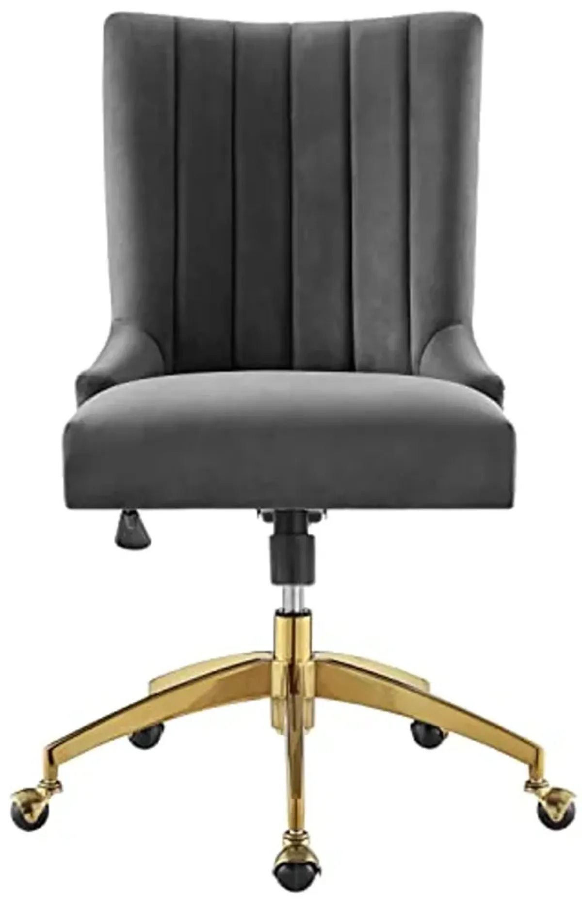 Modway Empower Channel Tufted Performance Velvet Office Chair, Gold Gray