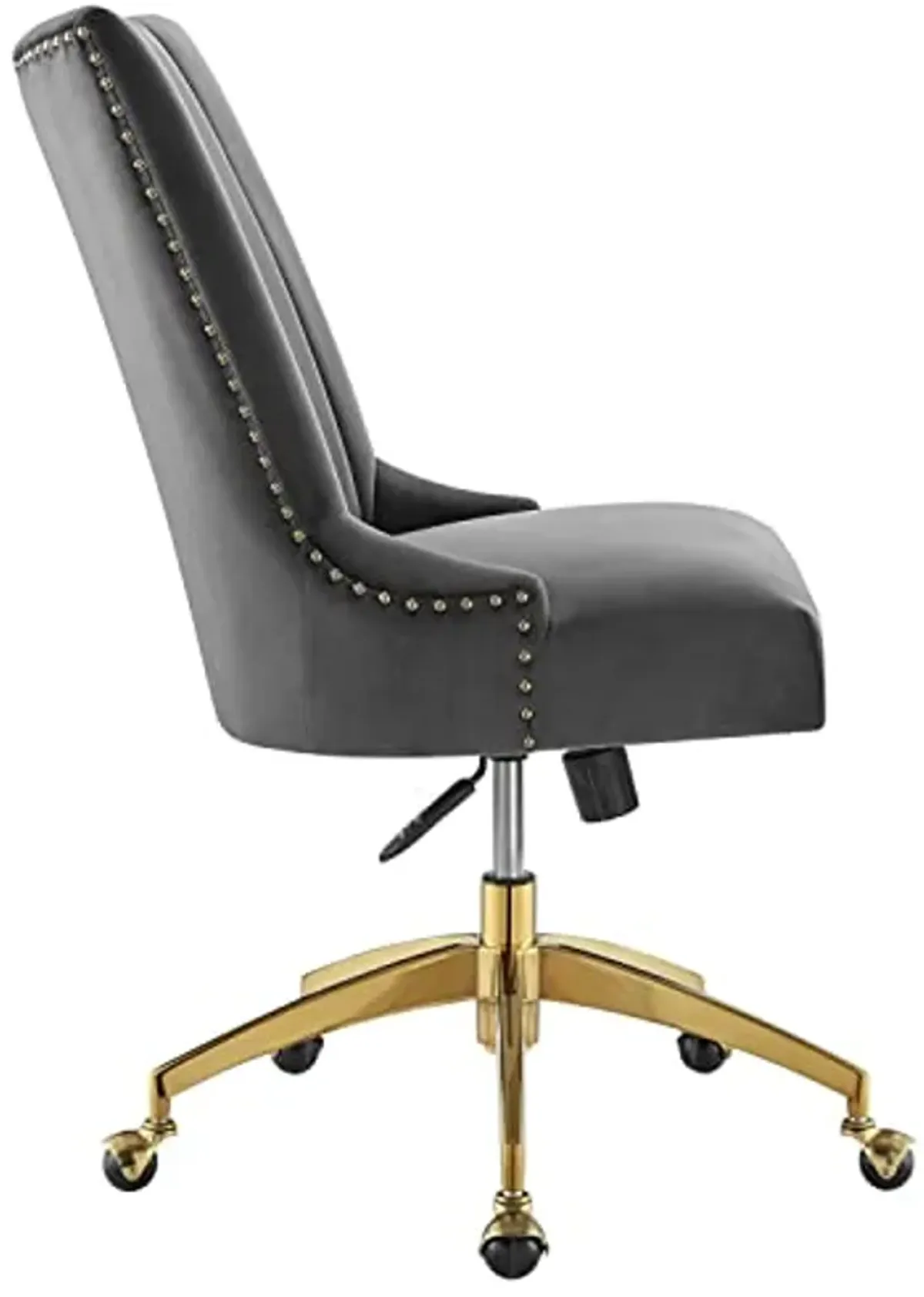 Modway Empower Channel Tufted Performance Velvet Office Chair, Gold Gray