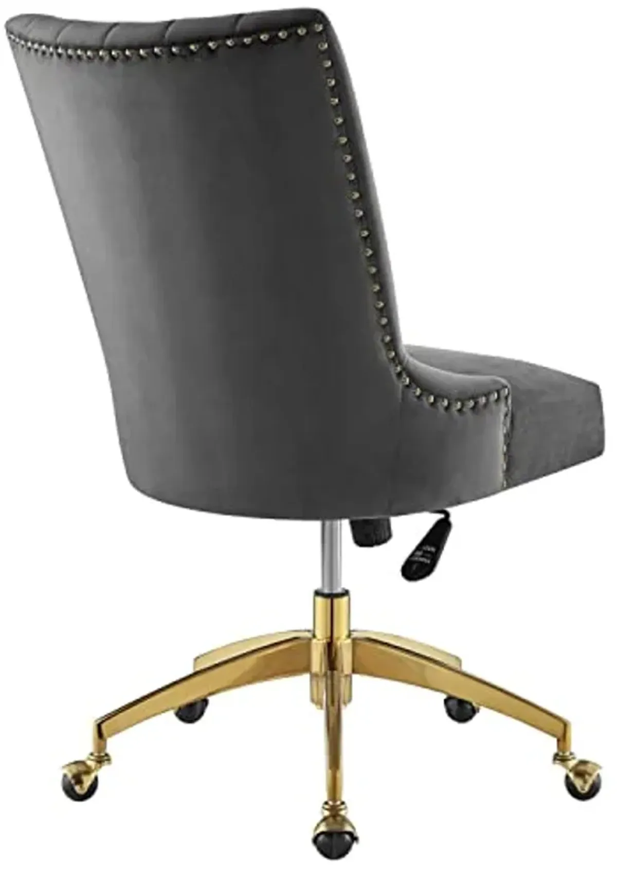 Modway Empower Channel Tufted Performance Velvet Office Chair, Gold Gray