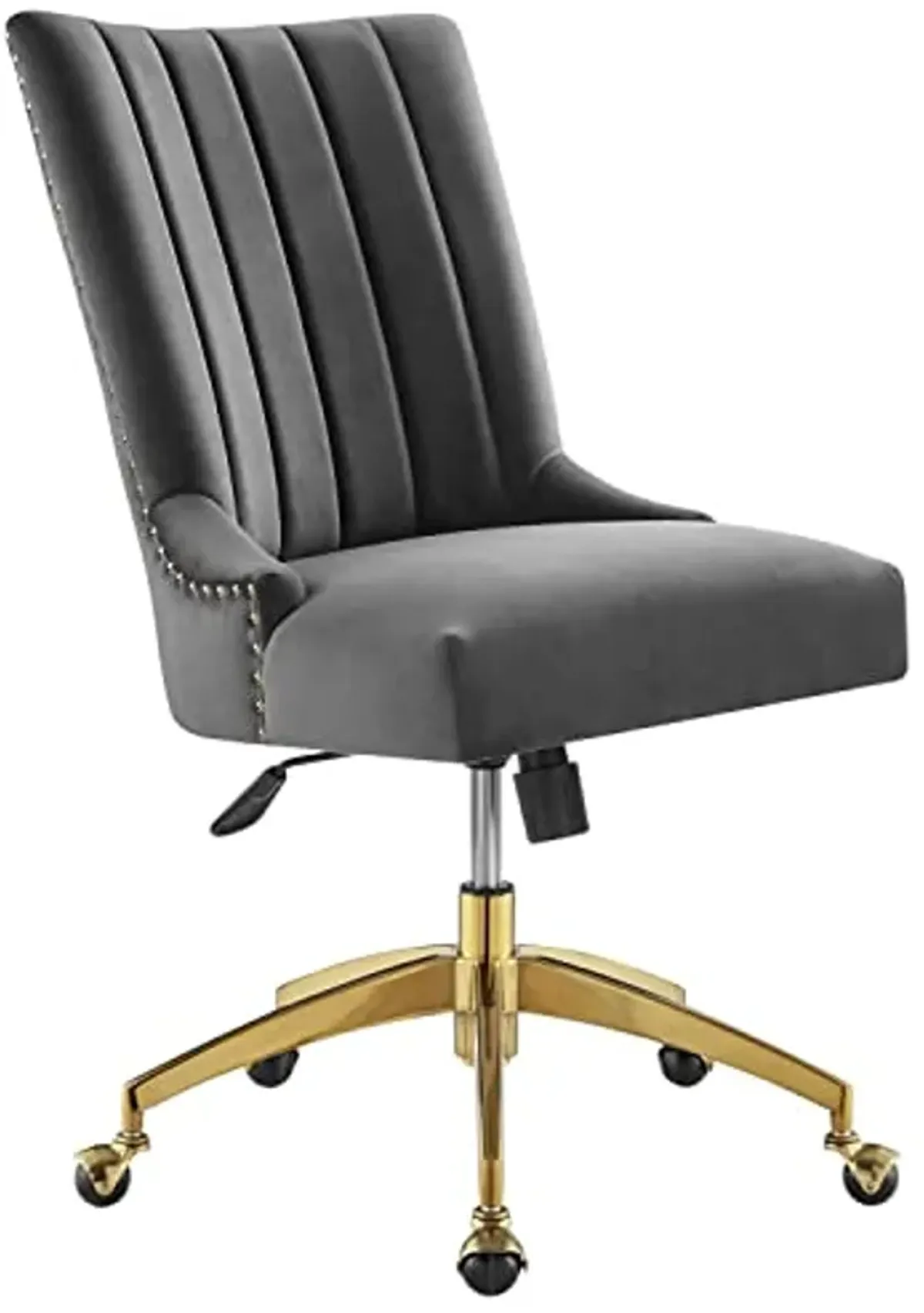 Modway Empower Channel Tufted Performance Velvet Office Chair, Gold Gray