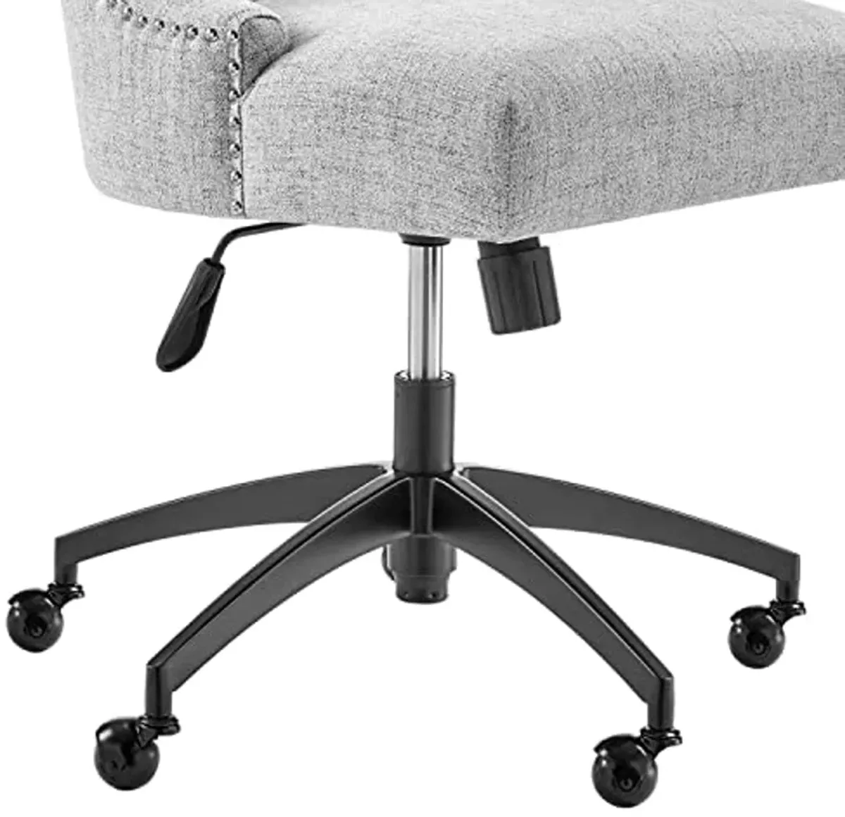 Modway EEI-4576-BLK-LGR Empower Channel Tufted Fabric Office Chair, Black Light Gray