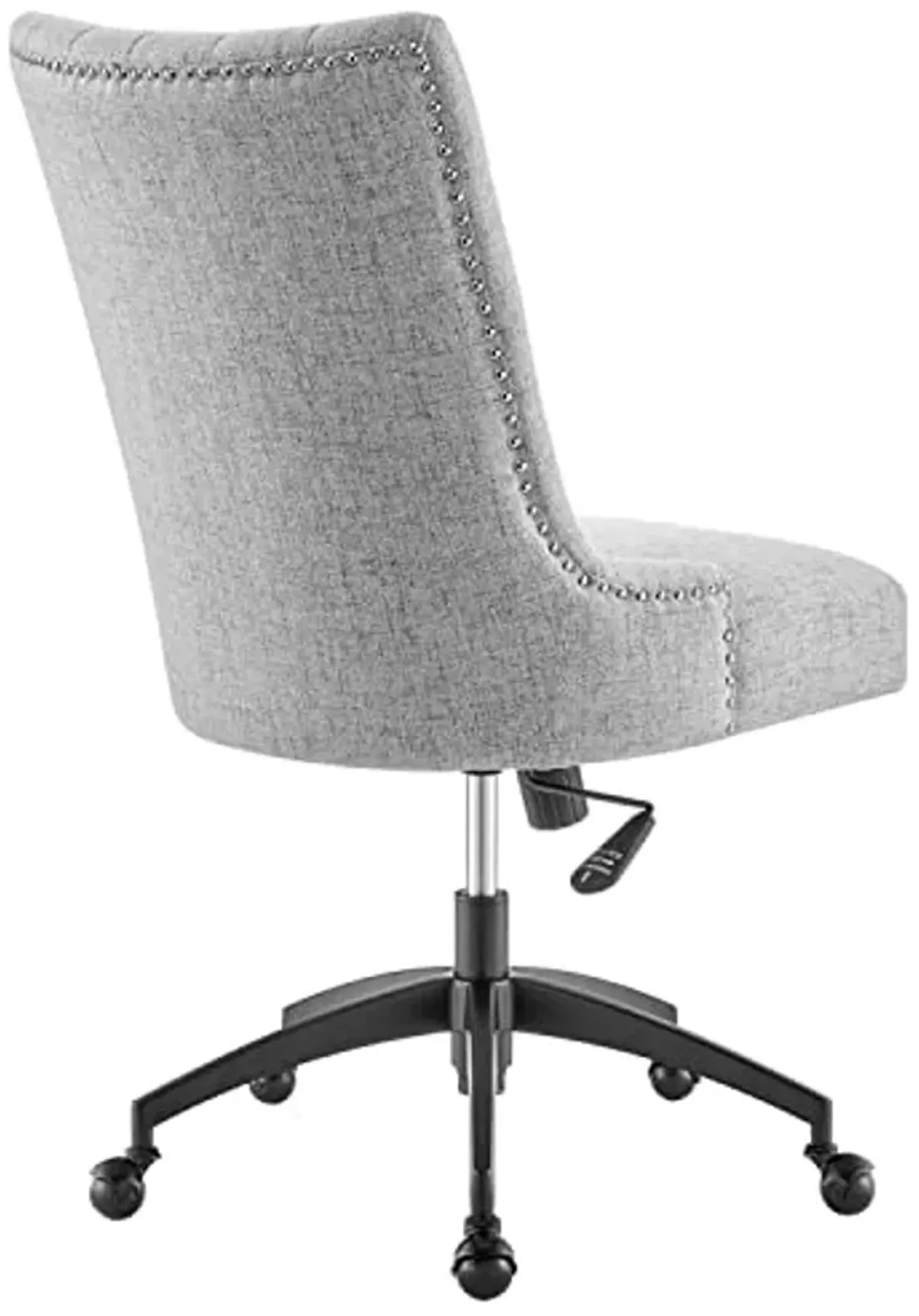 Modway EEI-4576-BLK-LGR Empower Channel Tufted Fabric Office Chair, Black Light Gray