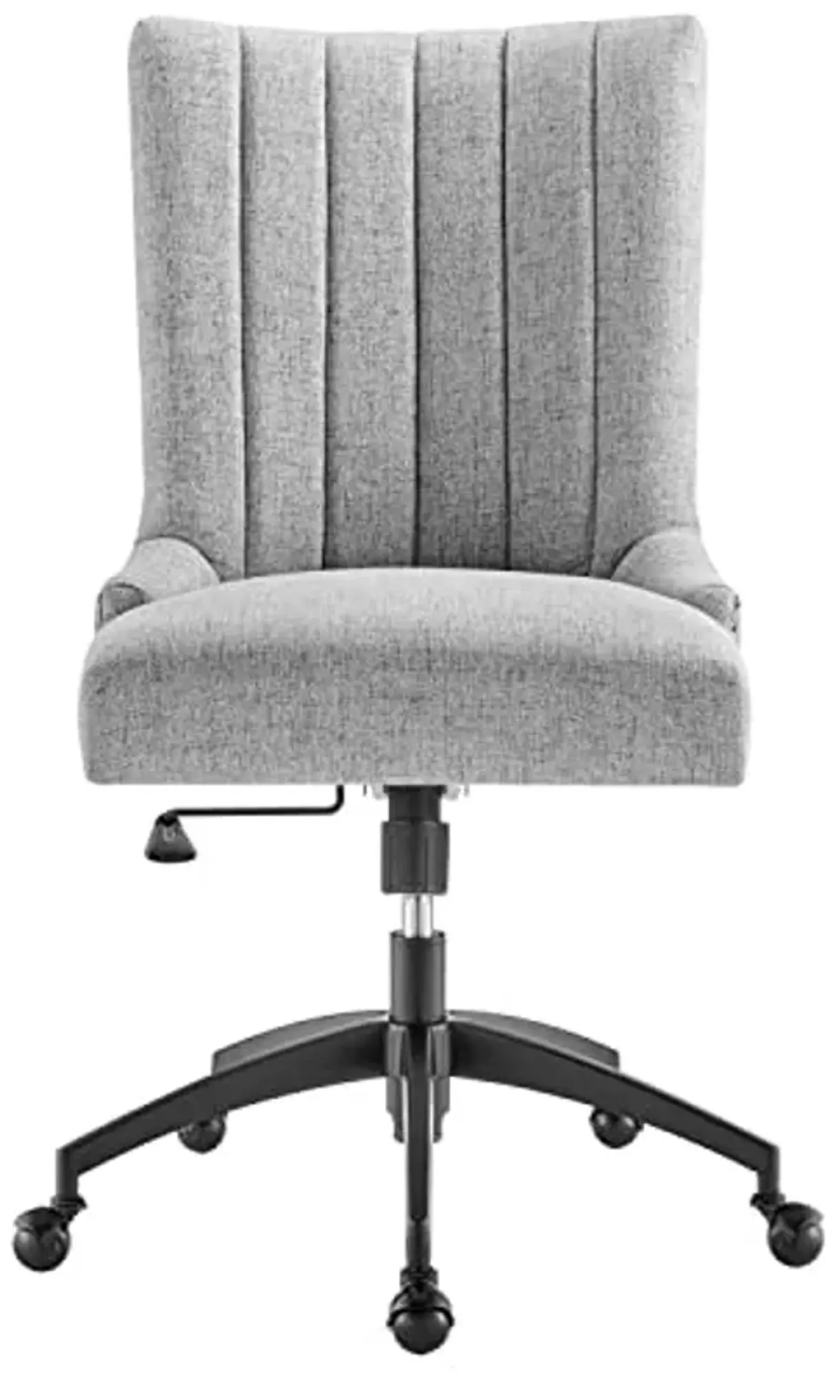 Modway EEI-4576-BLK-LGR Empower Channel Tufted Fabric Office Chair, Black Light Gray