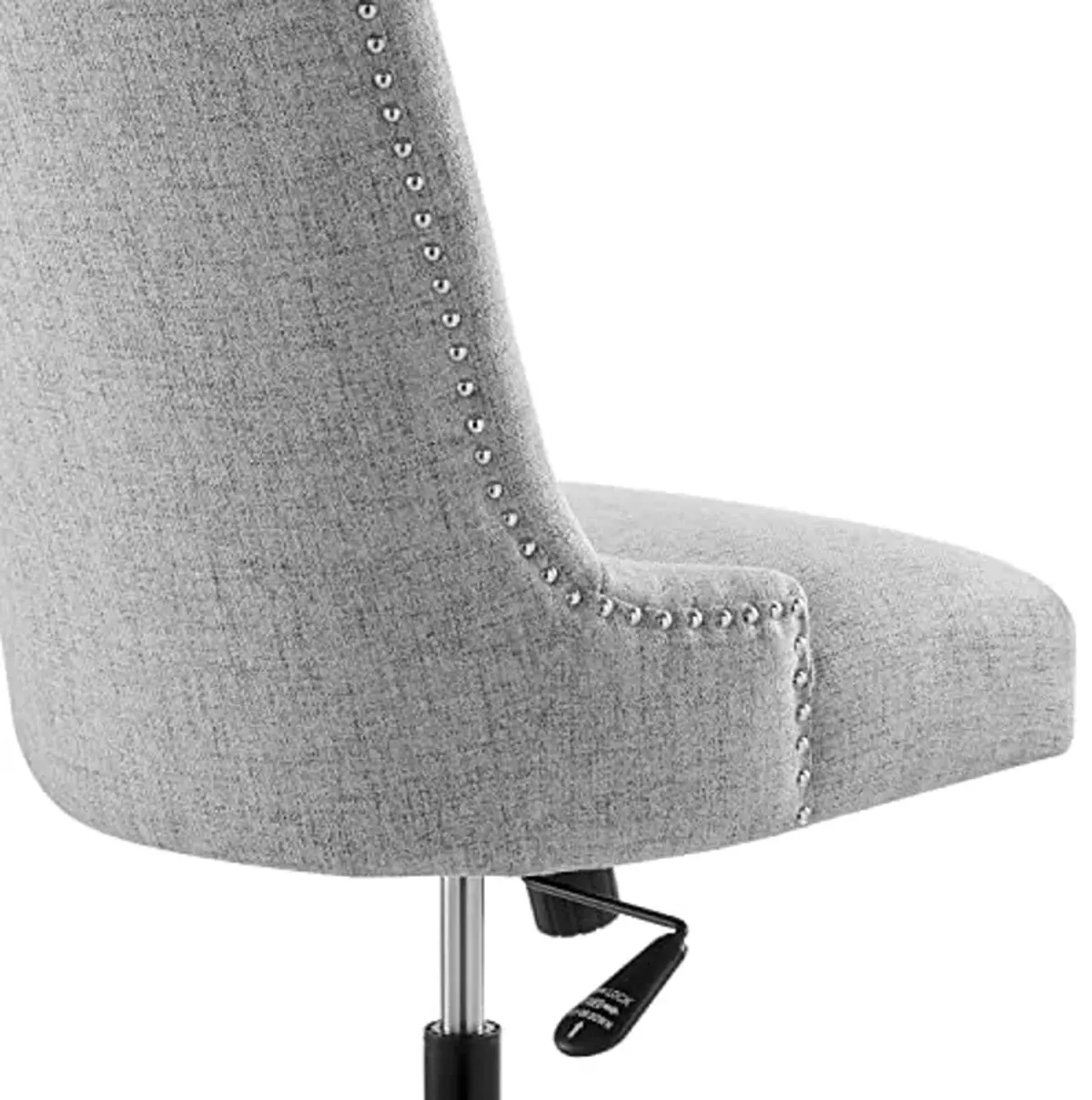 Modway EEI-4576-BLK-LGR Empower Channel Tufted Fabric Office Chair, Black Light Gray