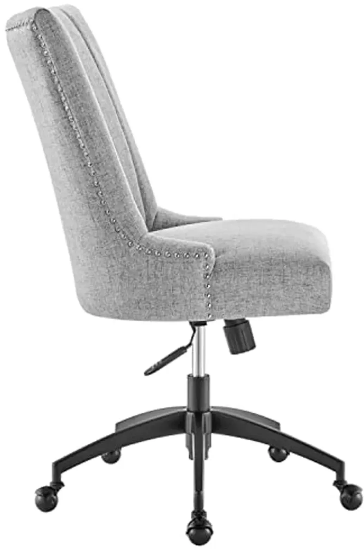 Modway EEI-4576-BLK-LGR Empower Channel Tufted Fabric Office Chair, Black Light Gray