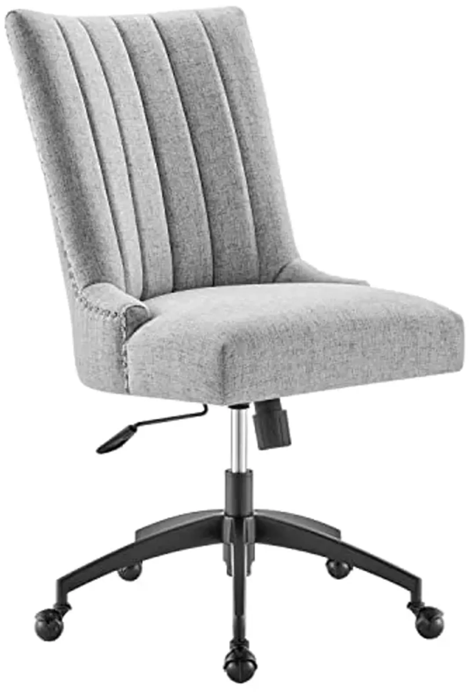 Modway EEI-4576-BLK-LGR Empower Channel Tufted Fabric Office Chair, Black Light Gray