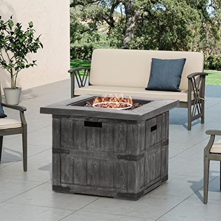 Christopher Knight Home Finethy Fire Pit, Gray Wood