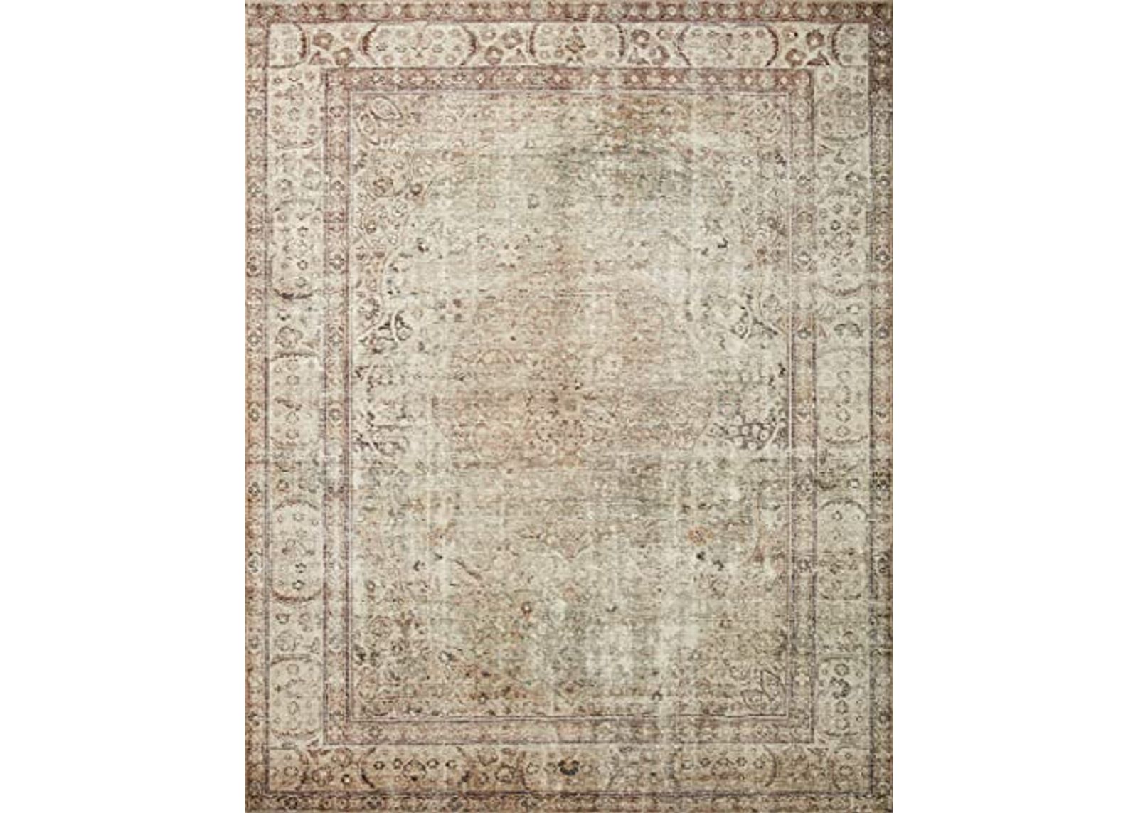 Loloi Margot Collection 2'-6" x 9'-6" Runner Rug in Antique / Sage - Thick Low Pile Area Rug, No-Shed Easy Clean Large Patterned Area Rug for Living Room, Bedroom, Dining Area