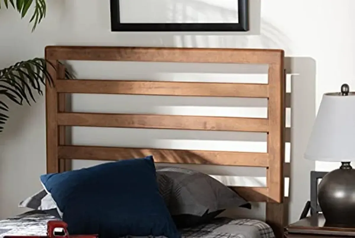 Baxton Studio Akemi Walnut Finished Wood Twin Size Headboard