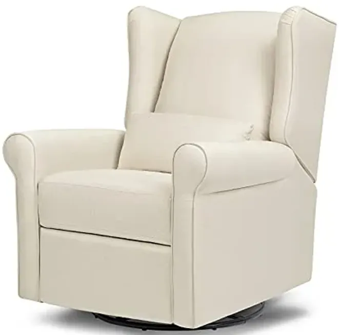 Davinci Hayden Recliner and Swivel Glider in Natural Oat, Greenguard Gold & CertiPUR-US Certified