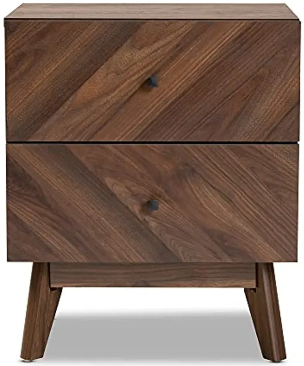 Baxton Studio Hartman Nightstands, Walnut Brown