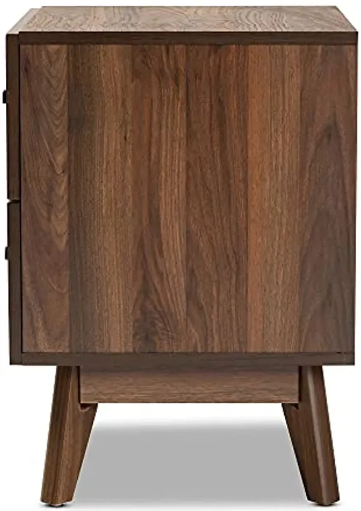 Baxton Studio Hartman Nightstands, Walnut Brown