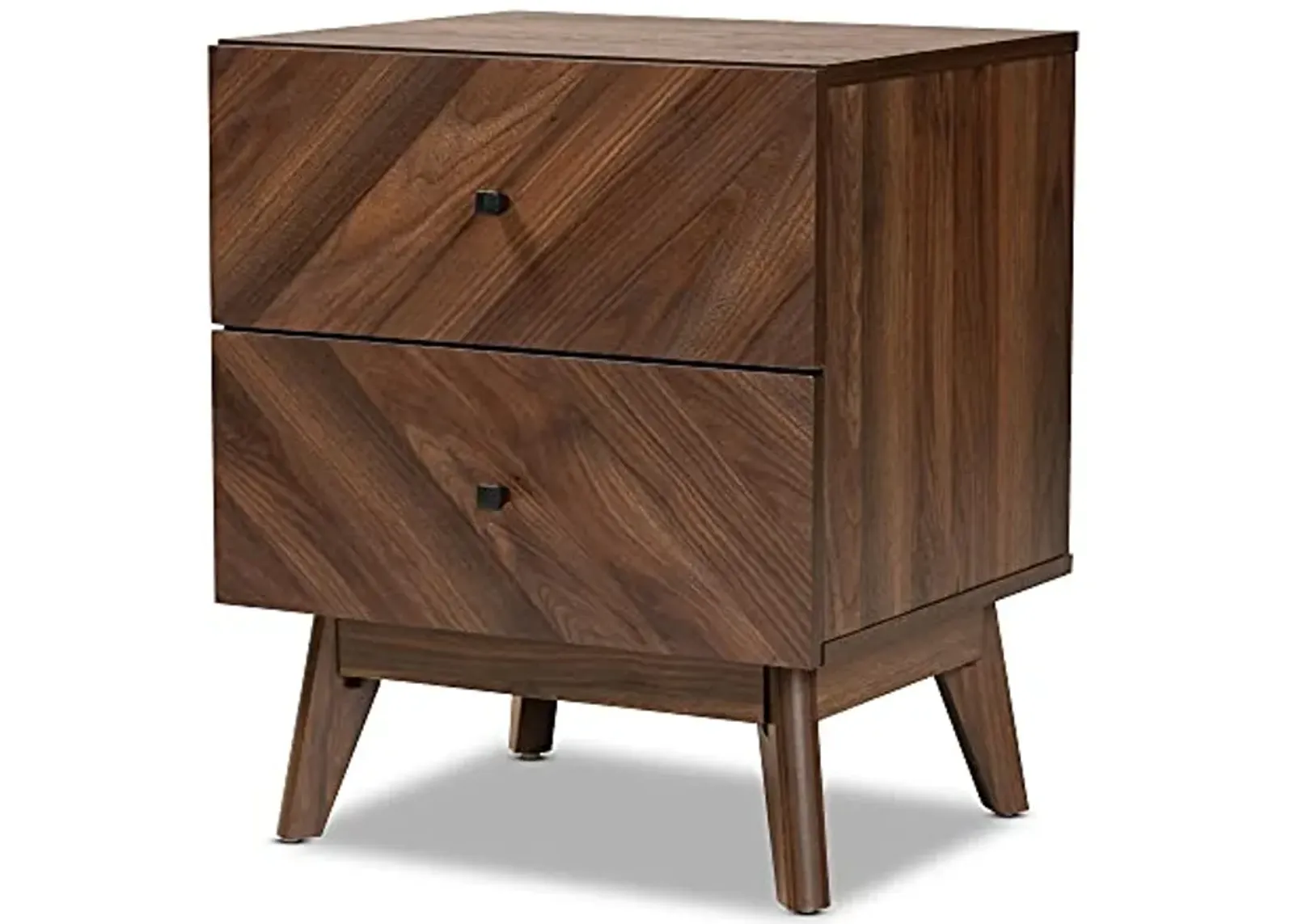 Baxton Studio Hartman Nightstands, Walnut Brown