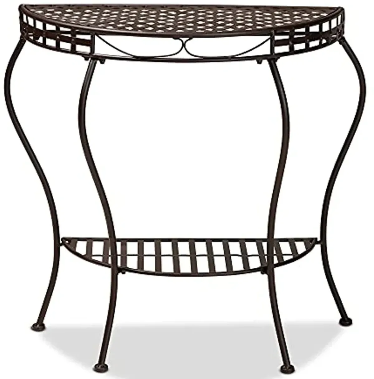 Baxton Studio Laraine Outdoor Side Tables, Brown