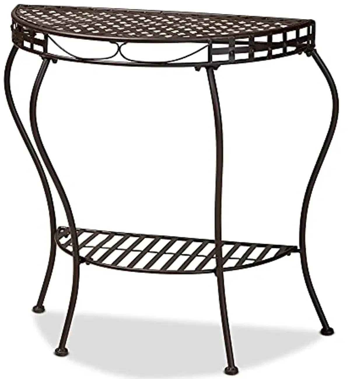 Baxton Studio Laraine Outdoor Side Tables, Brown