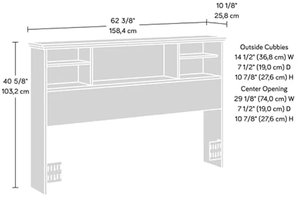 Sauder River Ranch Full/Queen Bookcase Headboard Mystic Oak, Mystic Oak finish