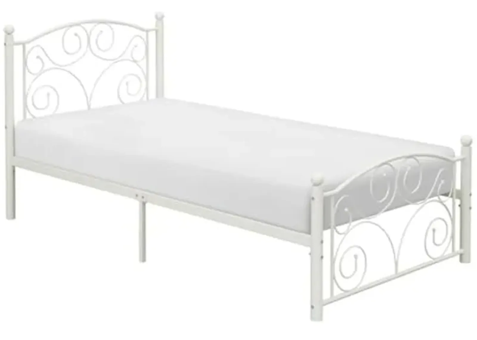 Lexicon Willow Metal Platform Bed, Twin, White