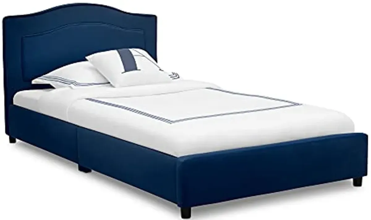 Delta Children Upholstered Twin Bed, Navy Blue