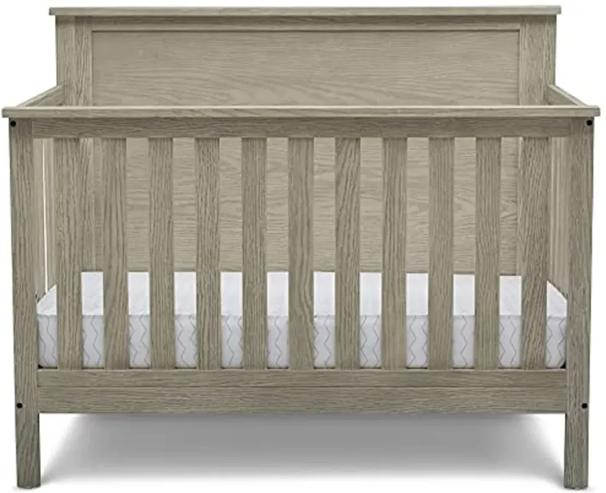 Delta Children Middleton 4-in-1 Convertible Baby Crib, Textured Limestone