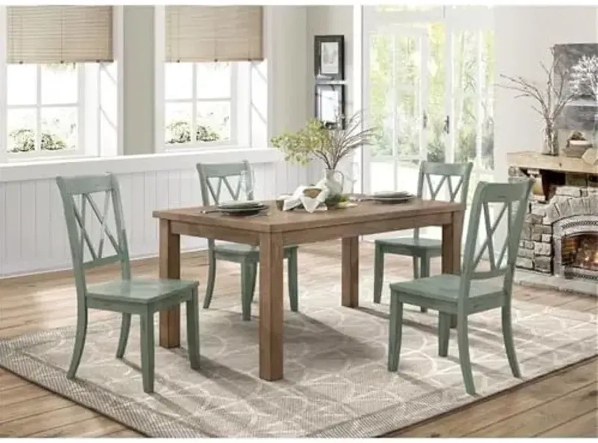 Lexicon Cedric 5-Piece Dining Set, Teal