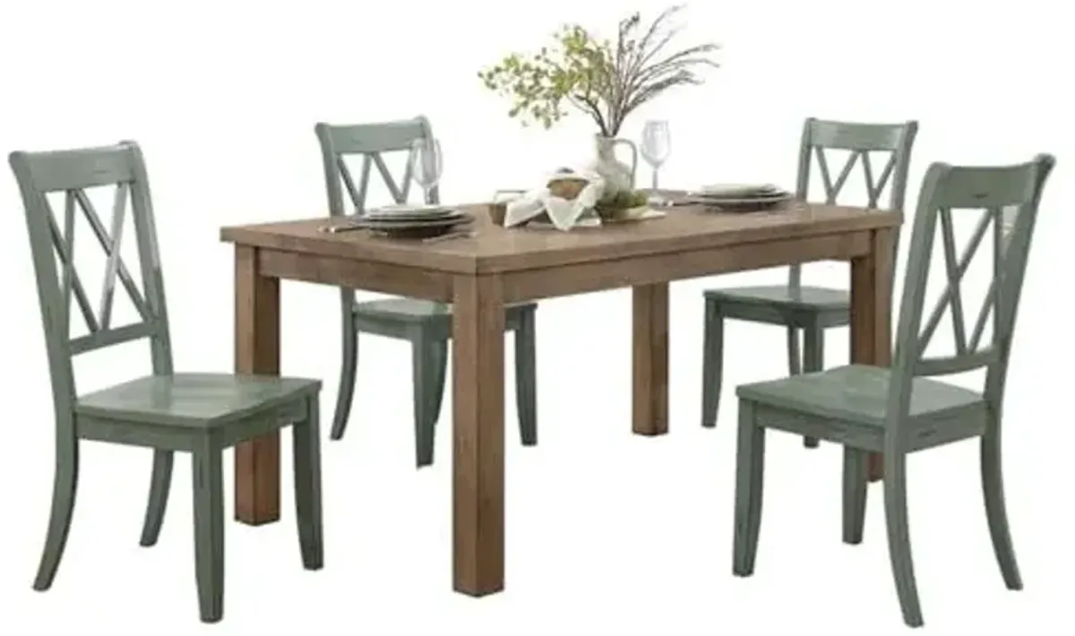 Lexicon Cedric 5-Piece Dining Set, Teal
