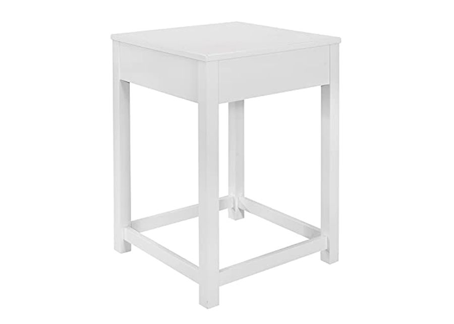 Lexicon Ozias Square Home Office Corner Unit Table, 22" x 22", White