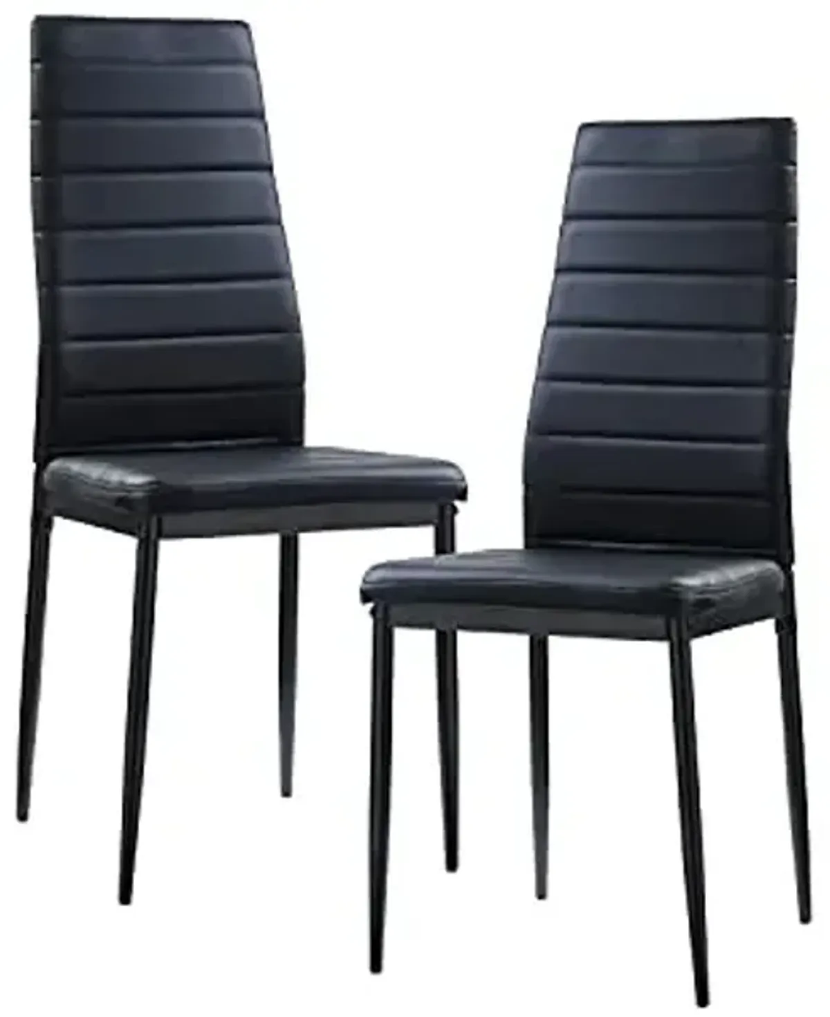 Lexicon Silas Faux Leather Side Chairs (Set of 2), Black