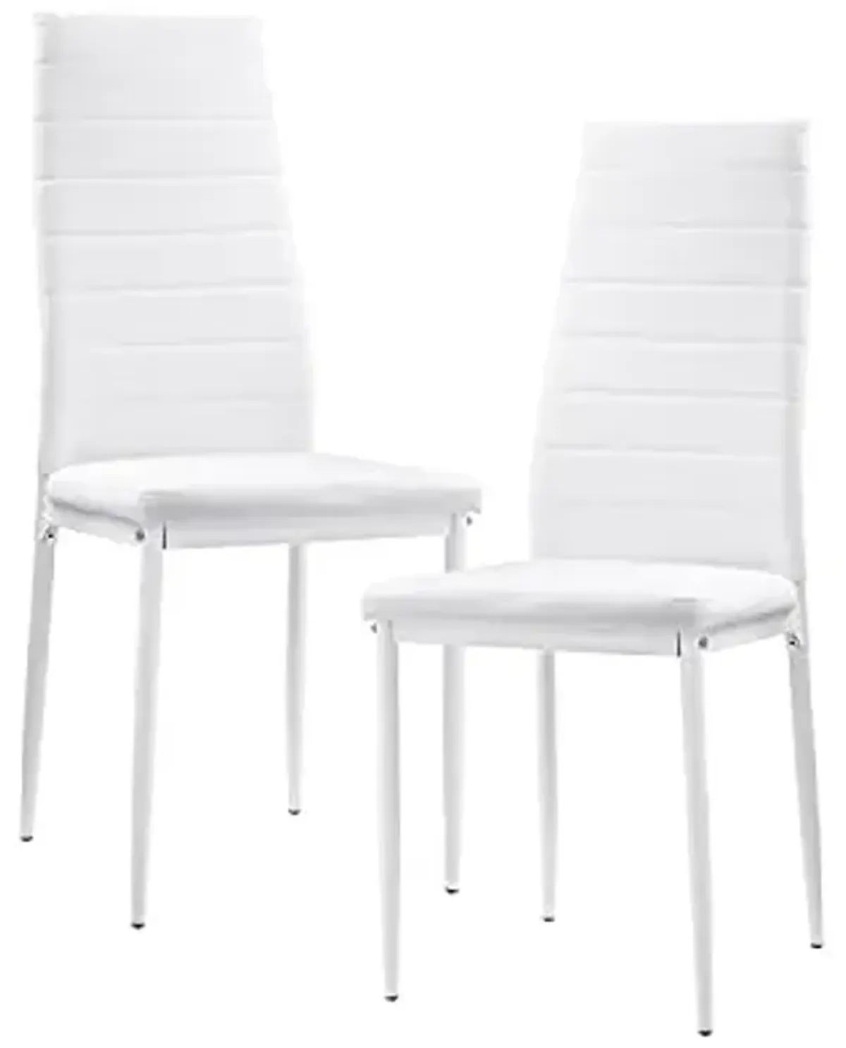 Lexicon Silas Faux Leather Side Chairs (Set of 2), White