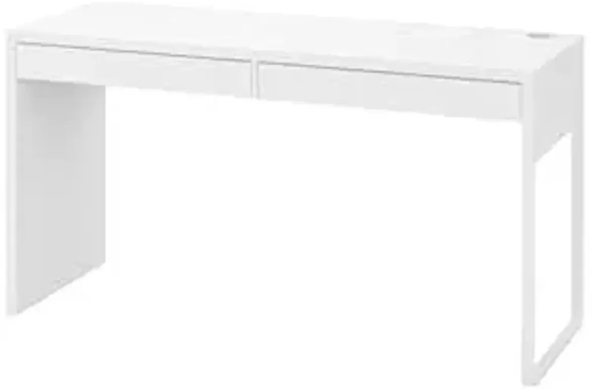 Ikea Wood Micke Long Table Top Workstation Computer Desk (White)