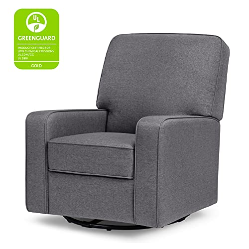 DaVinci Perry Swivel Glider in Shadow Grey, Greenguard Gold Certified