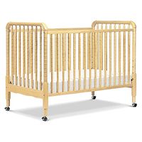 DaVinci Jenny Lind 3-in-1 Convertible Crib in Natural, Removable Wheels, Greenguard Gold Certified