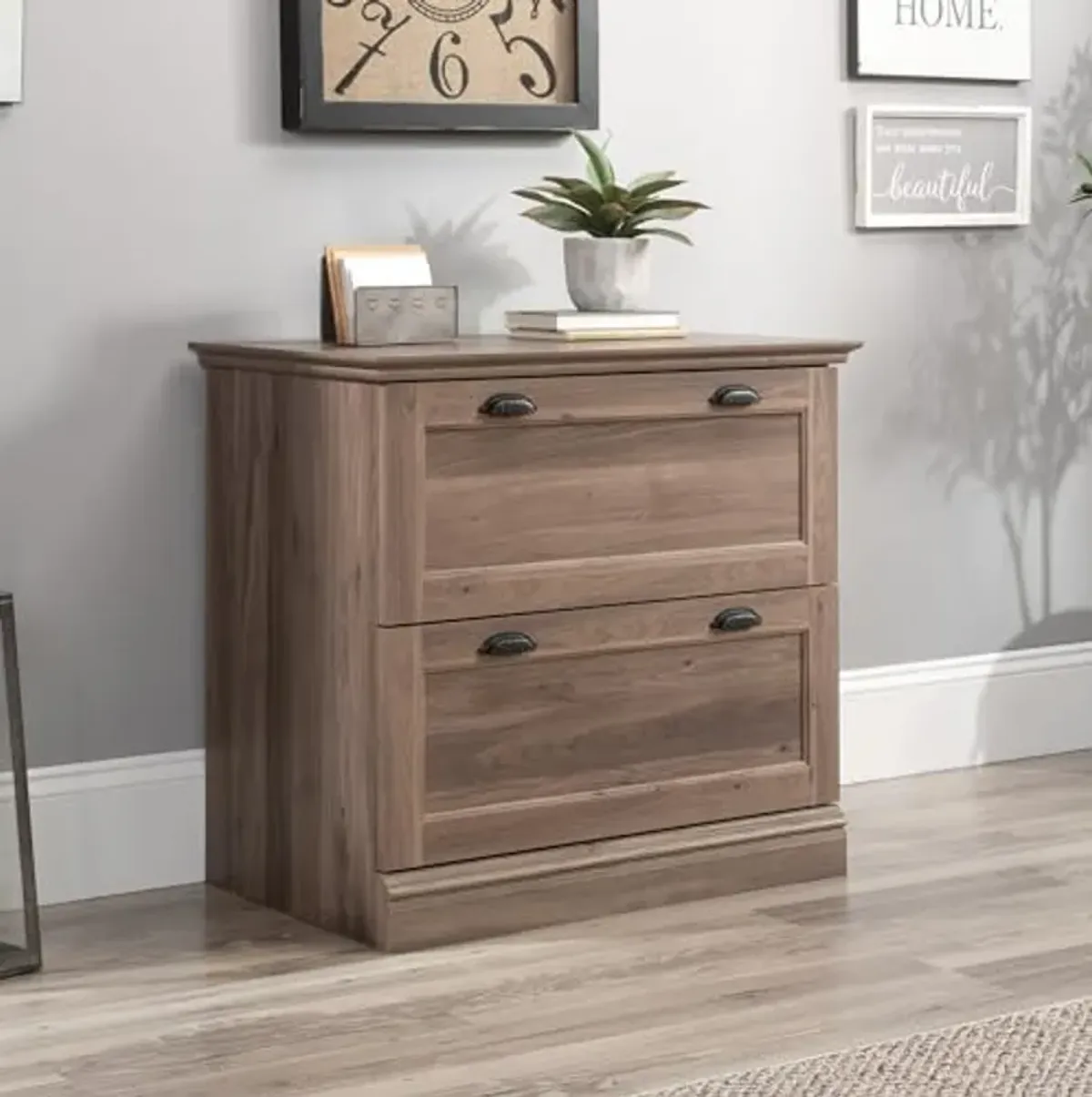 Sauder Barrister Lane 2-Drawer Lateral File Cabinet, Salt Oak Finish