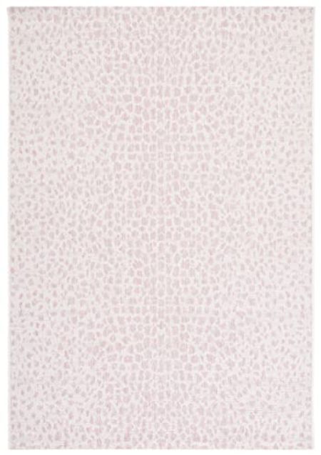 SAFAVIEH Courtyard Collection 5'3" x 7'7" Ivory/Blush Pink CY8505 Indoor/ Outdoor Waterproof Easy Cleaning Patio Backyard Mudroom Area Rug