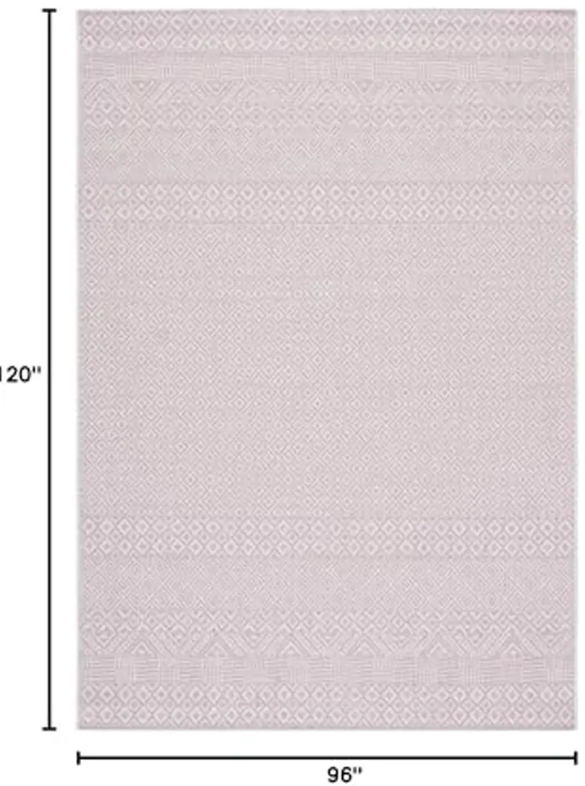 SAFAVIEH Courtyard Collection 8' x 10' Ivory/Soft Pink CY8235 Indoor/ Outside Waterproof Easy cleansingPatio Backyard Mudroom Area Mat