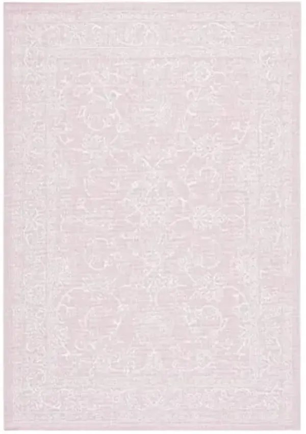SAFAVIEH Courtyard Collection 2'7" x 5' Soft Pink/Ivory CY8680 Indoor/ Outside Waterproof Easy cleansingPatio Backyard Mudroom Area Mat