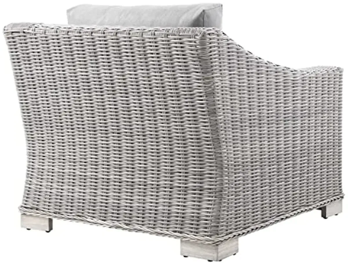 Modway EEI-4840-LGR-GRY Conway Outdoor Patio Wicker Rattan, Light Gray Gray