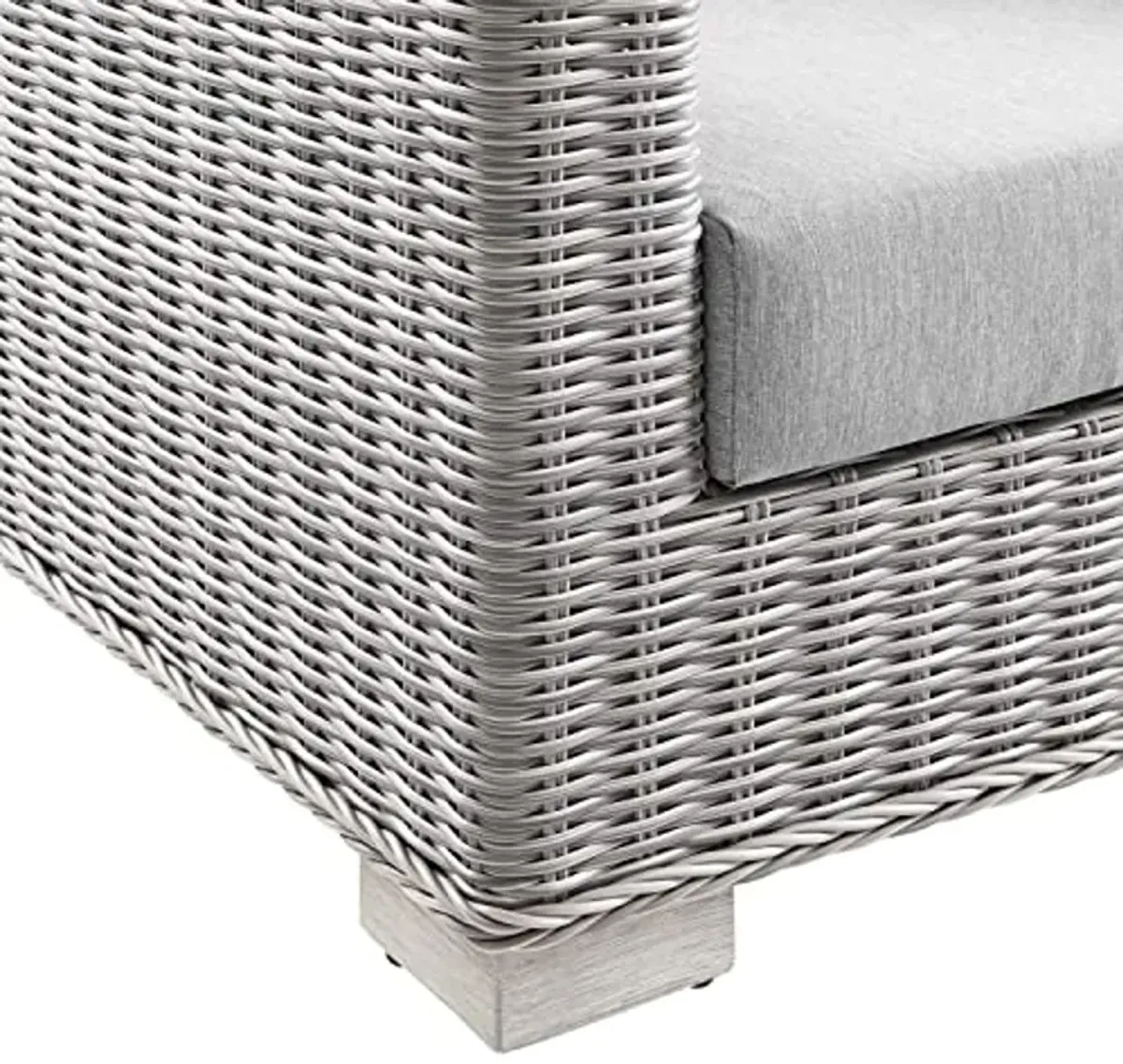 Modway EEI-4840-LGR-GRY Conway Outdoor Patio Wicker Rattan, Light Gray Gray