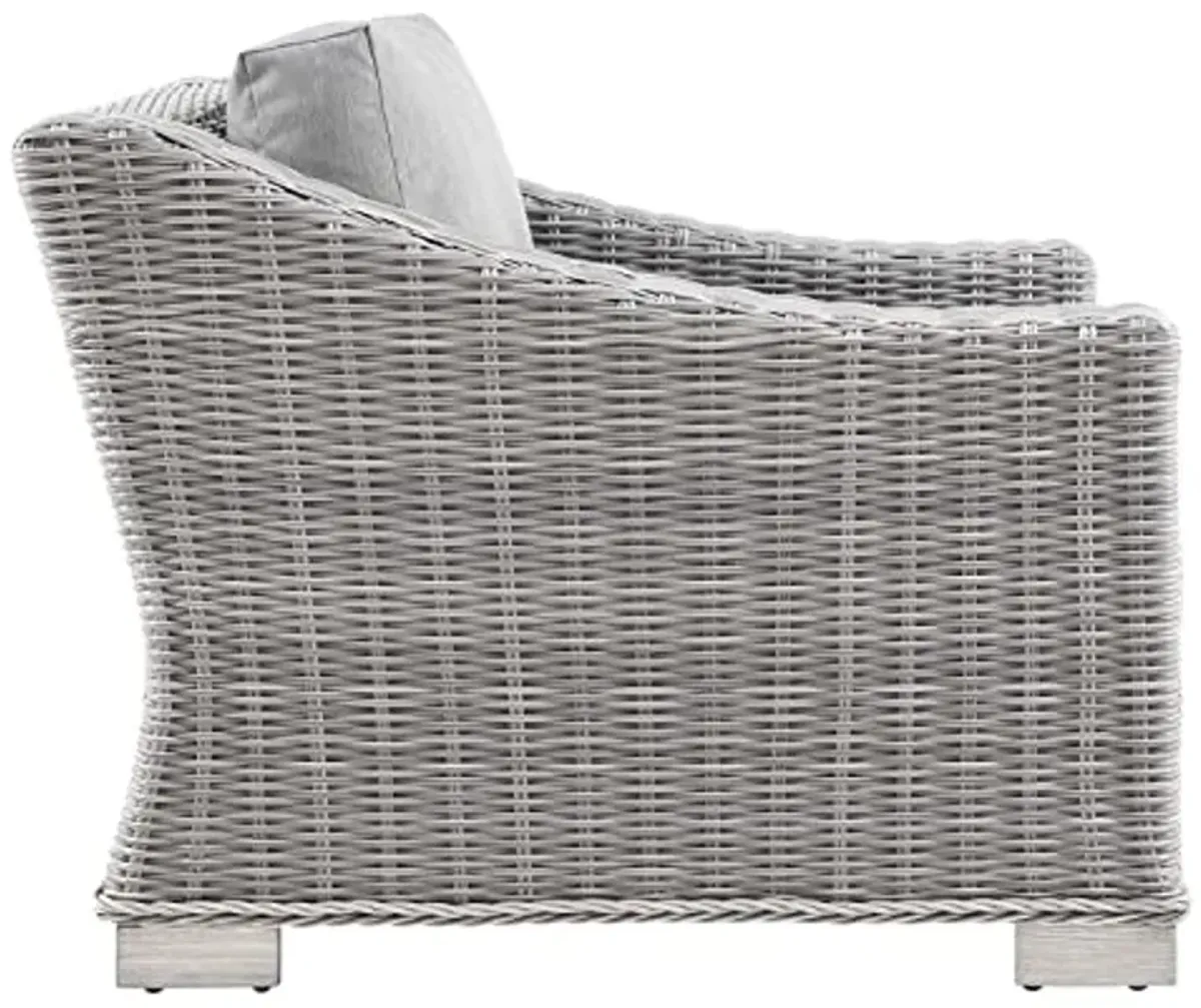 Modway EEI-4840-LGR-GRY Conway Outdoor Patio Wicker Rattan, Light Gray Gray