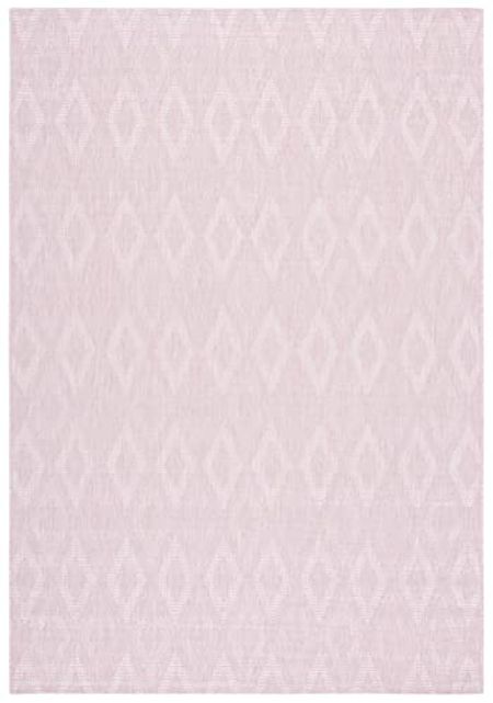 SAFAVIEH Courtyard Collection 4' x 5'7" Pink CY8522 Indoor/ Outside Waterproof Easy cleansingPatio Backyard Mudroom Area Mat