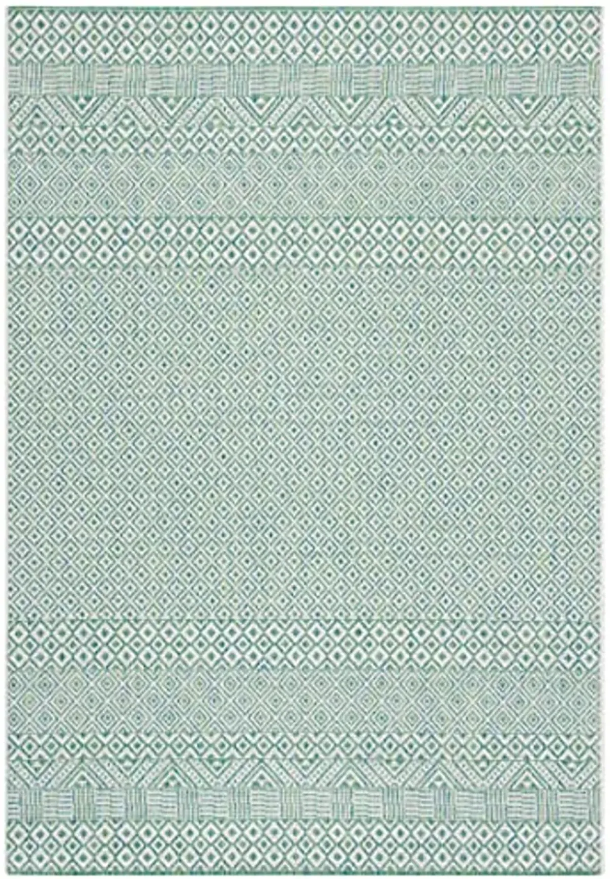 SAFAVIEH Courtyard Collection 2'7" x 5' Ivory/Green CY8235 Indoor/ Outside Waterproof Easy cleansingPatio Backyard Mudroom Area Mat