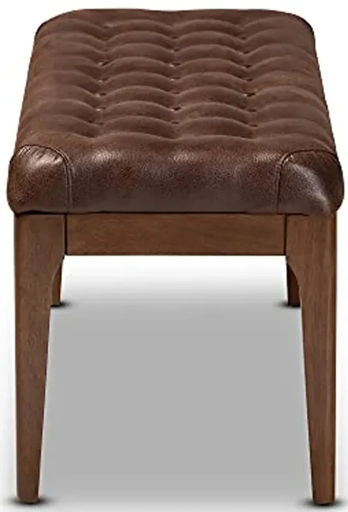 Baxton Studio 194-11757-AMZ Benches & Banquettes, Dark Brown/Walnut Brown