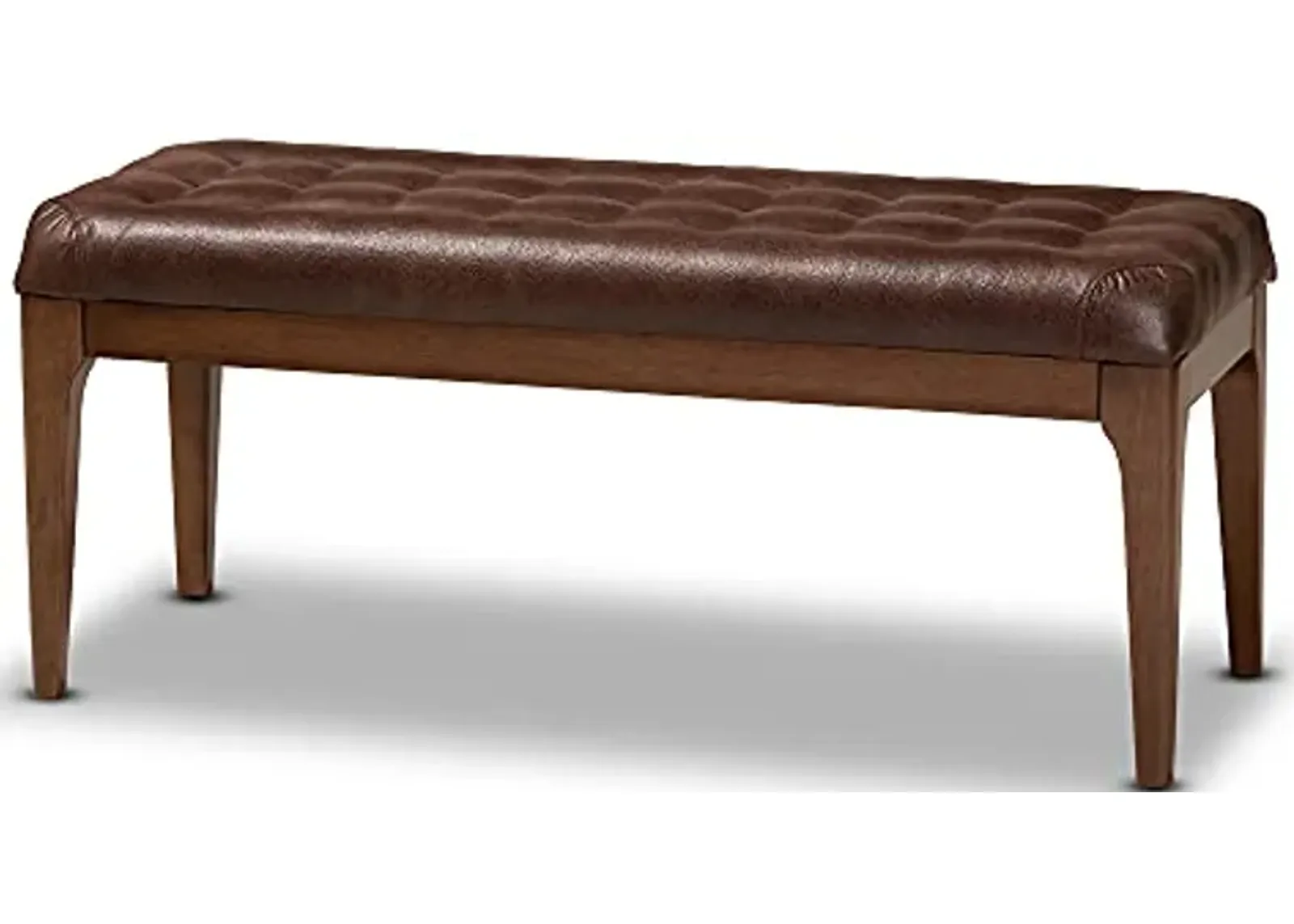 Baxton Studio 194-11757-AMZ Benches & Banquettes, Dark Brown/Walnut Brown