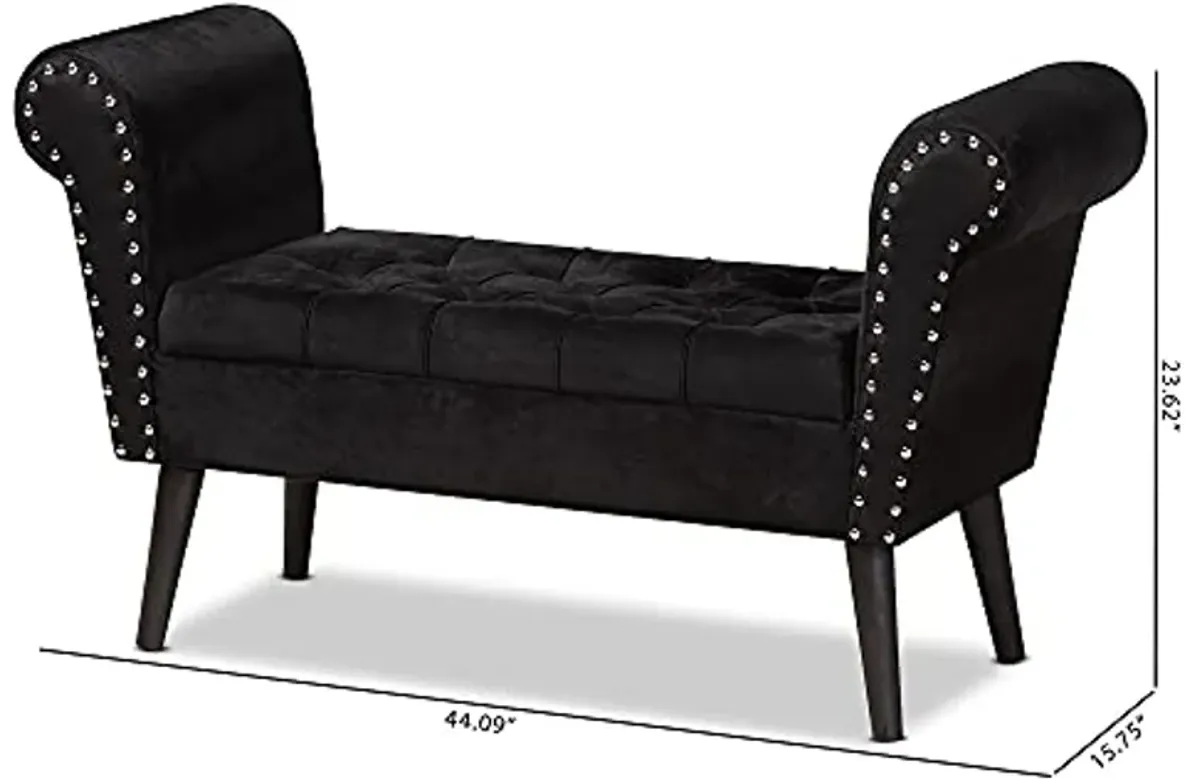 Baxton Studio 194-11956-AMZ Benches & Banquettes, Black