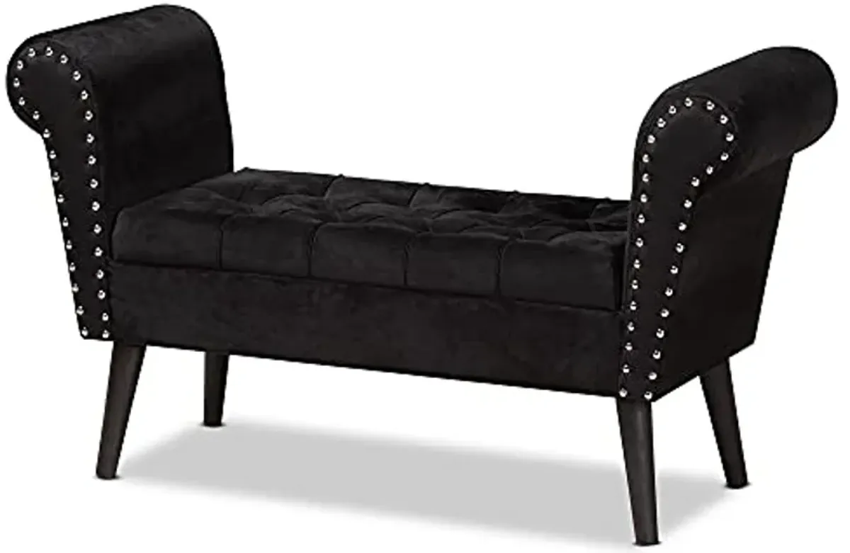 Baxton Studio 194-11956-AMZ Benches & Banquettes, Black