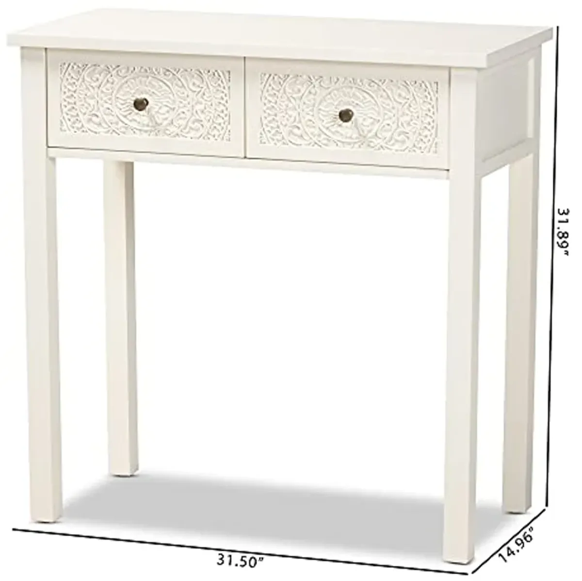 Baxton Studio Lambert Console Tables, White