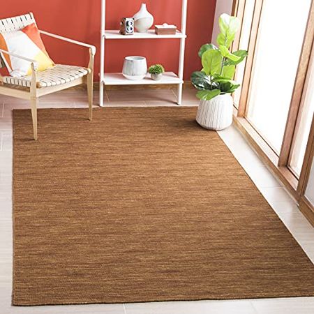 Safavieh Kilim Collection 6' Square Brown KLM850T Handmade Premium Wool Living Room Dining Bedroom Area Rug
